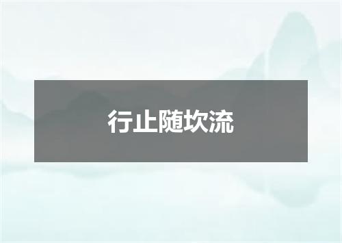 行止随坎流