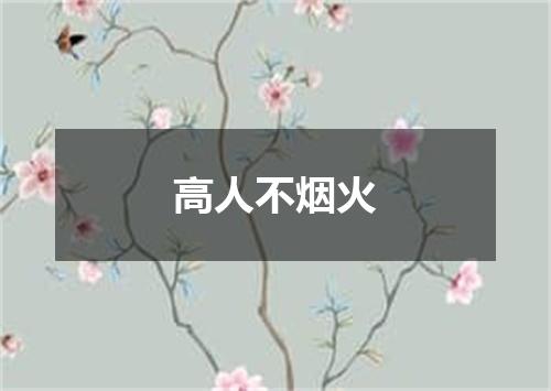 高人不烟火
