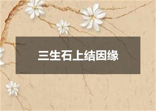三生石上结因缘