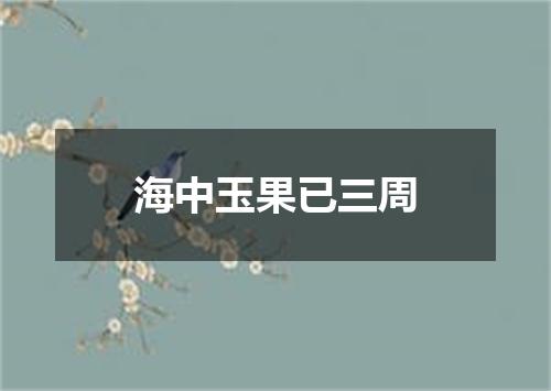 海中玉果已三周