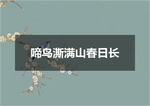 啼鸟澌满山春日长