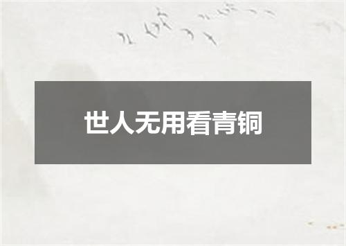 世人无用看青铜