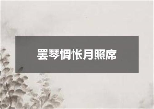 罢琴惆怅月照席