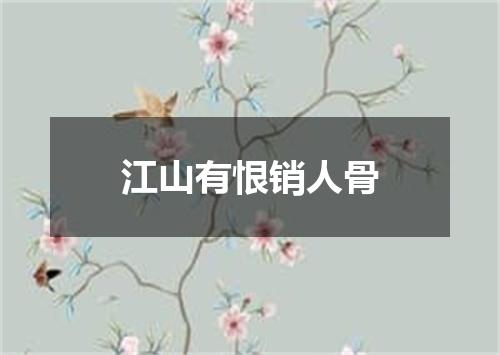 江山有恨销人骨