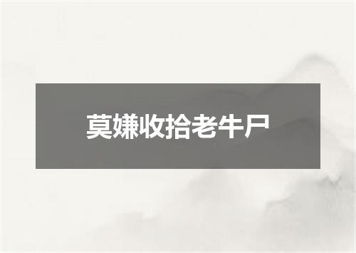 莫嫌收拾老牛尸