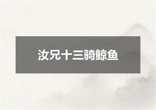 汝兄十三骑鲸鱼