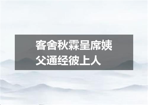 客舍秋霖呈席姨父通经彼上人