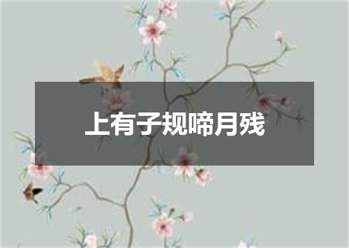 上有子规啼月残
