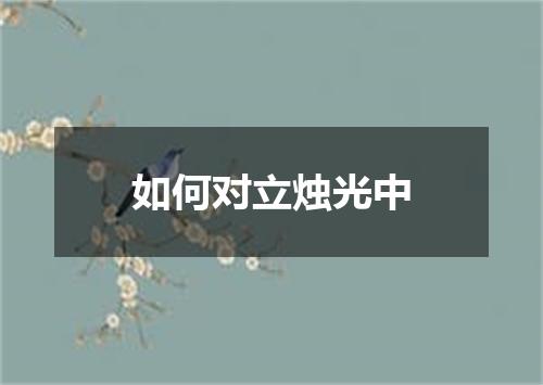 如何对立烛光中
