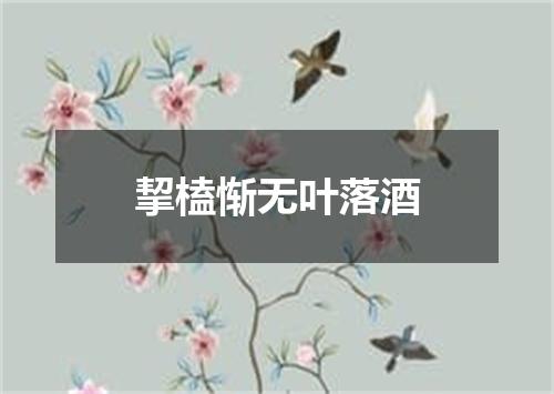 挈榼惭无叶落酒