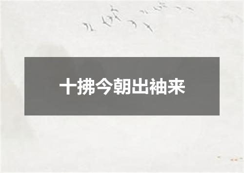 十拂今朝出袖来
