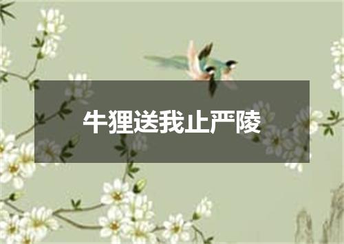 牛狸送我止严陵