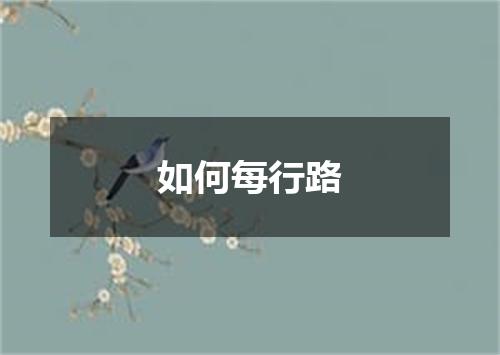如何每行路