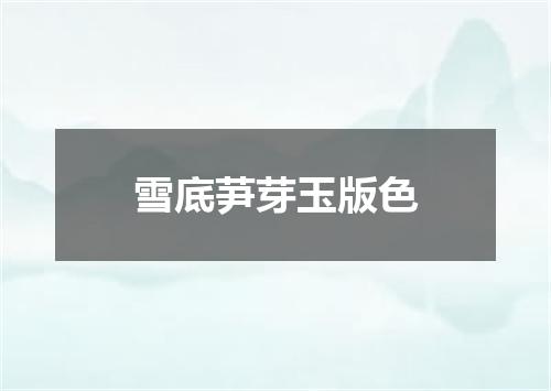 雪底芛芽玉版色