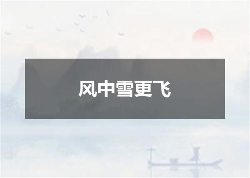 风中雪更飞