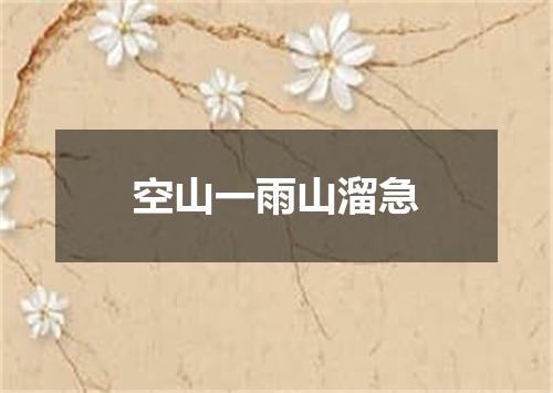 空山一雨山溜急