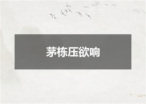 茅栋压欲响