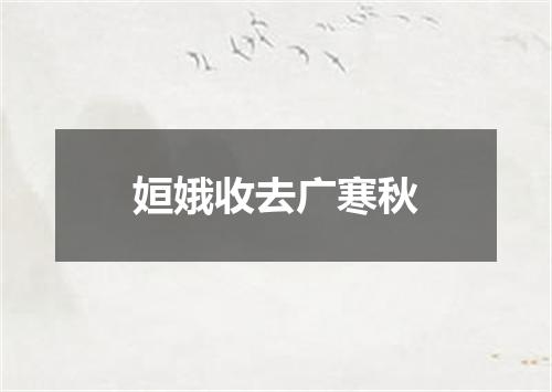 姮娥收去广寒秋