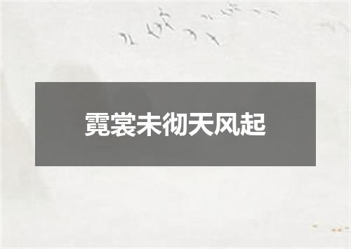 霓裳未彻天风起