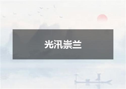 光汛崇兰