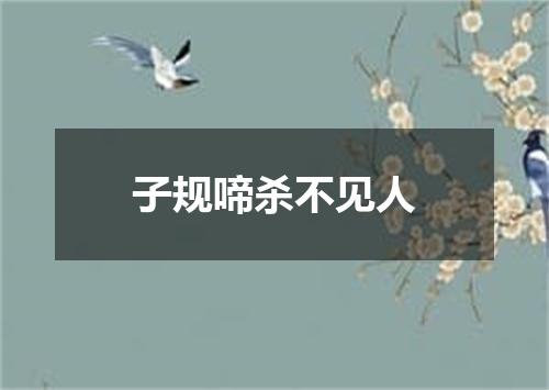 子规啼杀不见人