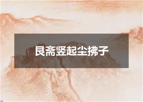 艮斋竖起尘拂子