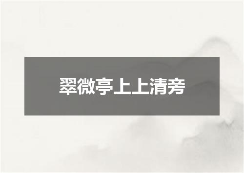 翠微亭上上清旁