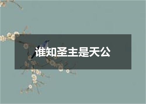 谁知圣主是天公