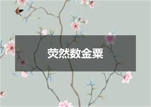 荧然数金粟