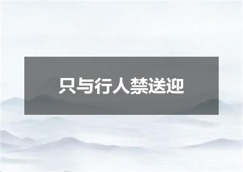 只与行人禁送迎