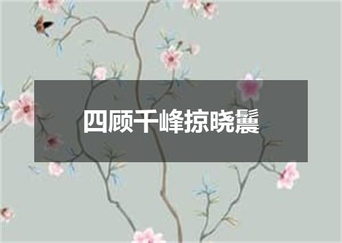 四顾千峰掠晓鬞