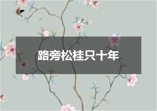 路旁松桂只十年