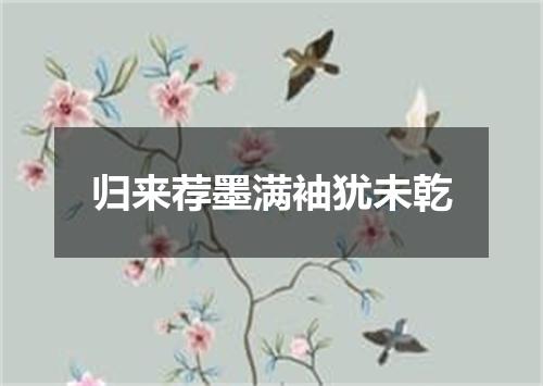 归来荐墨满袖犹未乾