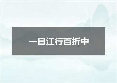一日江行百折中