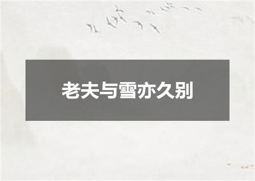 老夫与雪亦久别