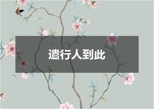 遣行人到此