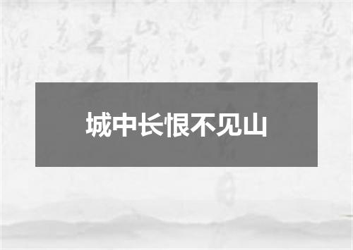 城中长恨不见山
