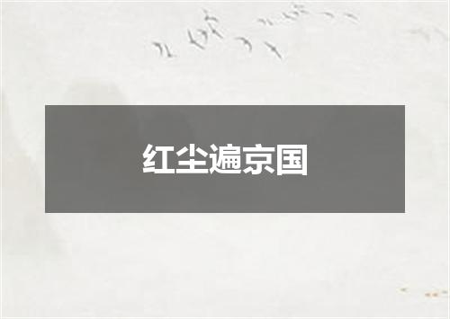 红尘遍京国