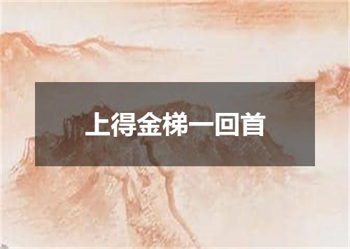 上得金梯一回首