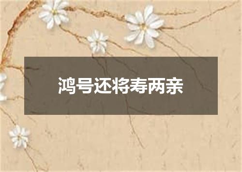 鸿号还将寿两亲