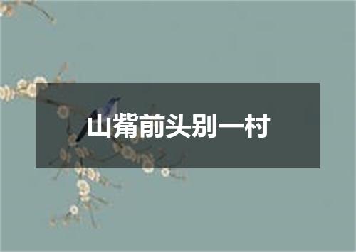 山觜前头别一村