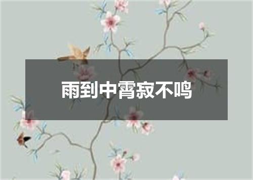 雨到中霄寂不鸣