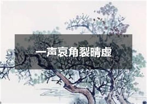 一声哀角裂晴虚