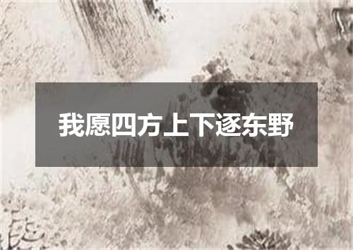 我愿四方上下逐东野