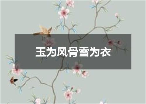 玉为风骨雪为衣