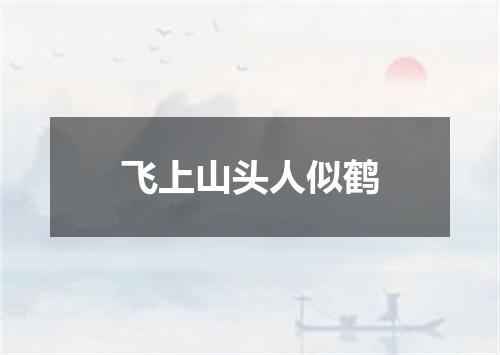 飞上山头人似鹤