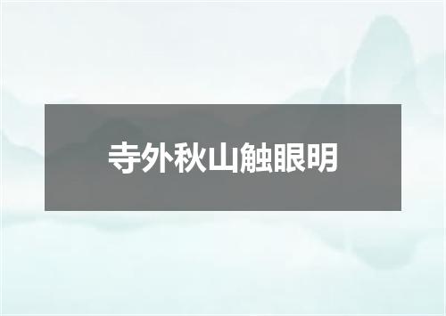 寺外秋山触眼明
