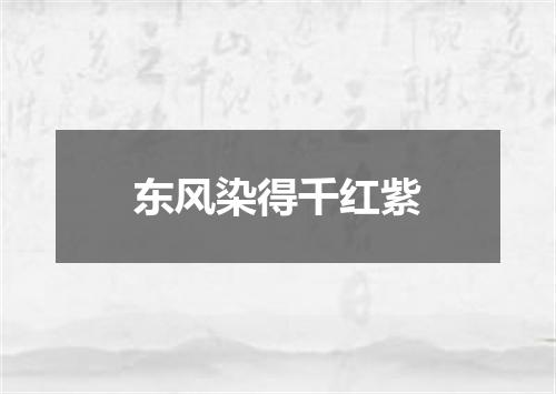 东风染得千红紫