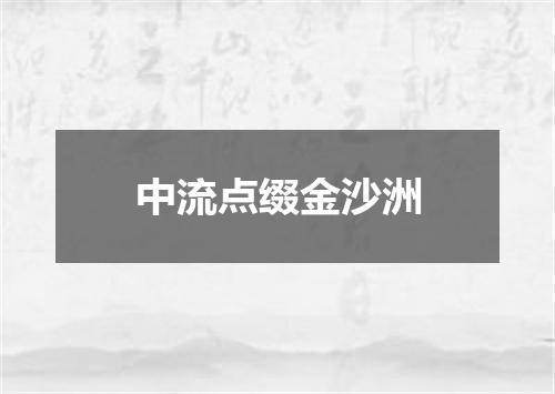 中流点缀金沙洲