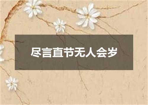 尽言直节无人会岁